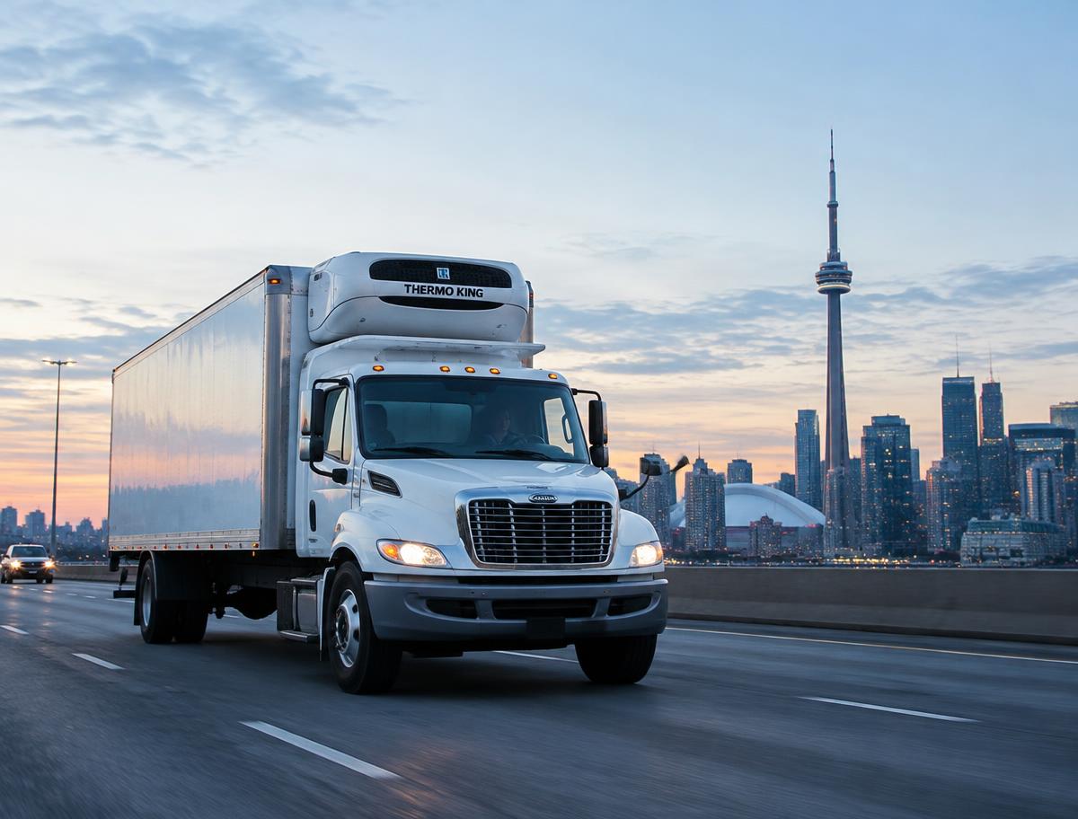 Refrigerated delivery truck in Toronto